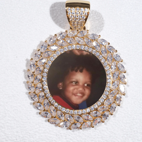 Large 3D Wheat Ear Custom Picture Pendant