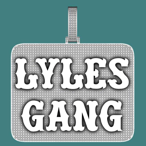 CUSTOM LETTER NECKLACE 3D BIG SQUARE