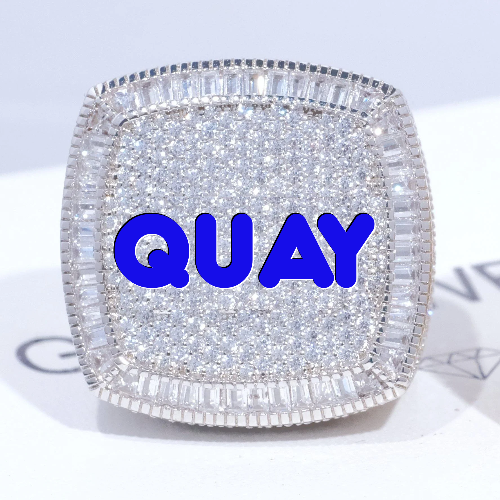 CUSTOM LETTER 3D ICED RING