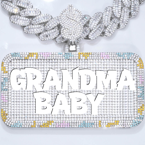CUSTOM LETTER NECKLACE 3D COLORFUL SQUARE