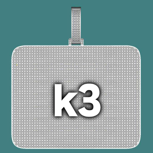 CUSTOM LETTER NECKLACE 3D BIG SQUARE
