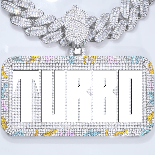 CUSTOM LETTER NECKLACE 3D COLORFUL SQUARE