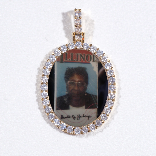3D Oval Custom Picture Pendant