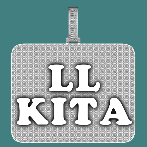 CUSTOM LETTER NECKLACE 3D BIG SQUARE