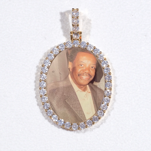 3D Oval Custom Picture Pendant