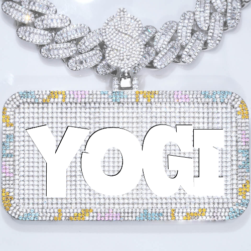 CUSTOM LETTER NECKLACE 3D COLORFUL SQUARE