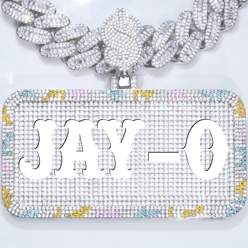 CUSTOM LETTER NECKLACE 3D COLORFUL SQUARE