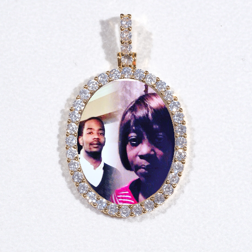 3D Oval Custom Picture Pendant