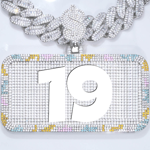 CUSTOM LETTER NECKLACE 3D COLORFUL SQUARE