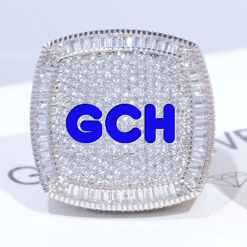 CUSTOM LETTER 3D ICED RING