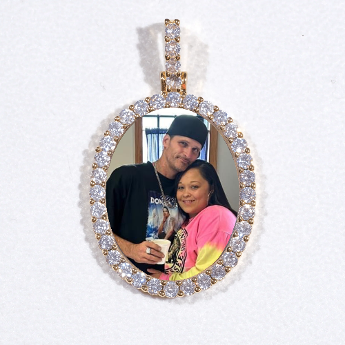 3D Oval Custom Picture Pendant