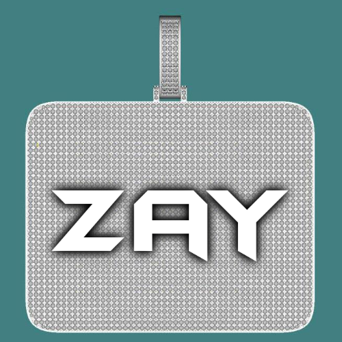 CUSTOM LETTER NECKLACE 3D BIG SQUARE