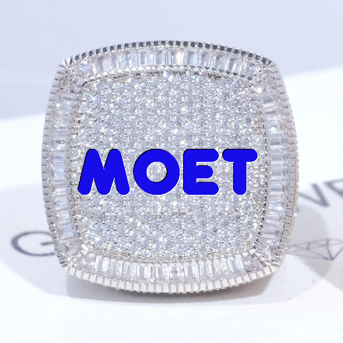 CUSTOM LETTER 3D ICED RING