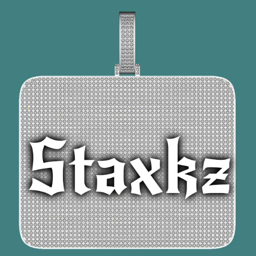 CUSTOM LETTER NECKLACE 3D BIG SQUARE