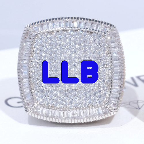CUSTOM LETTER 3D ICED RING