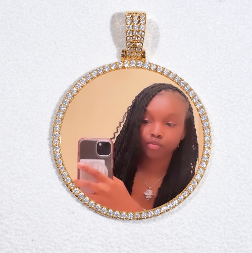 MEDIUM 3D CIRCLE CUSTOM PICTURE PENDANT