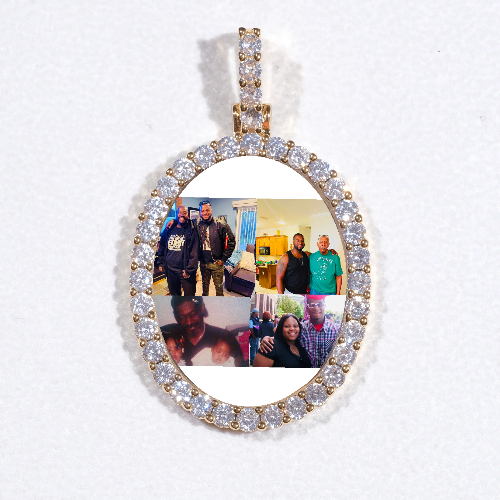 3D Oval Custom Picture Pendant