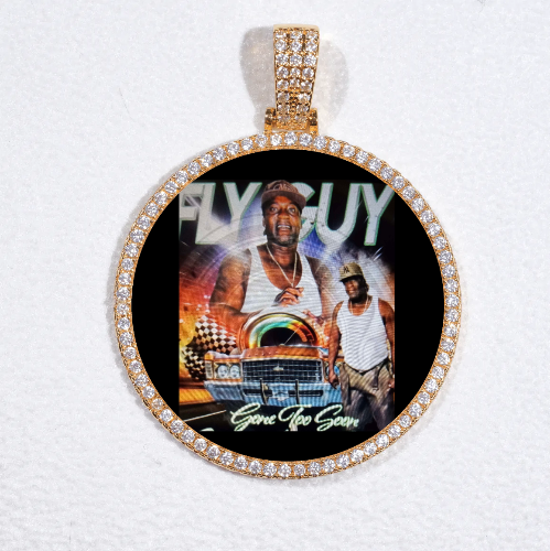 MEDIUM 3D CIRCLE CUSTOM PICTURE PENDANT