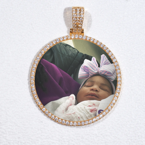 MEDIUM 3D CIRCLE CUSTOM PICTURE PENDANT