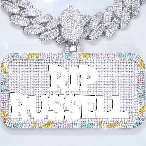 CUSTOM LETTER NECKLACE 3D COLORFUL SQUARE