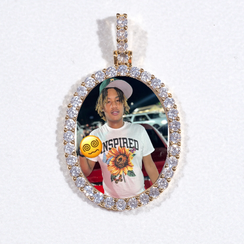 3D Oval Custom Picture Pendant