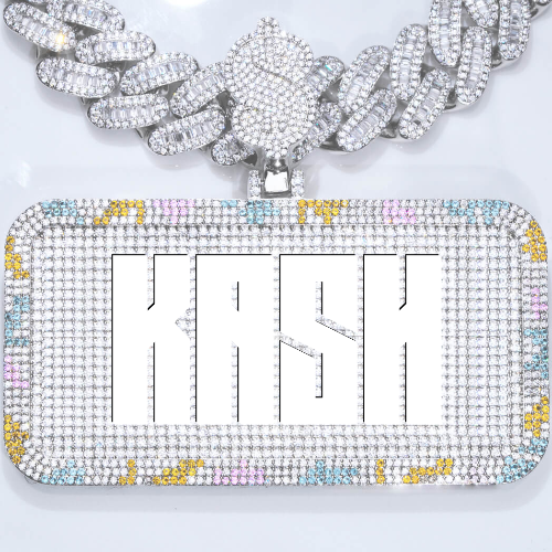 CUSTOM LETTER NECKLACE 3D COLORFUL SQUARE