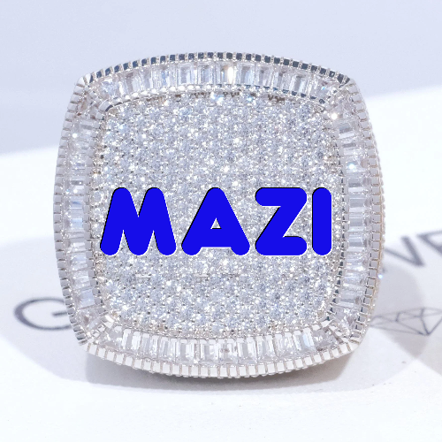 CUSTOM LETTER 3D ICED RING