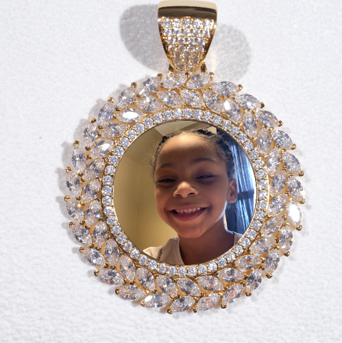 Large 3D Wheat Ear Custom Picture Pendant