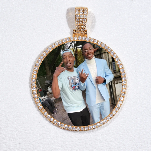 MEDIUM 3D CIRCLE CUSTOM PICTURE PENDANT