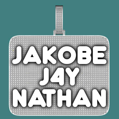 CUSTOM LETTER NECKLACE 3D BIG SQUARE