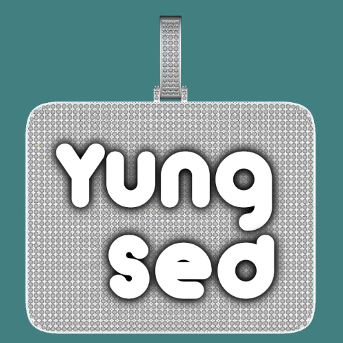 CUSTOM LETTER NECKLACE 3D BIG SQUARE