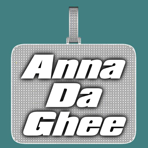 CUSTOM LETTER NECKLACE 3D BIG SQUARE