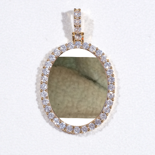 3D Oval Custom Picture Pendant