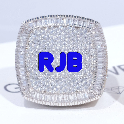 CUSTOM LETTER 3D ICED RING