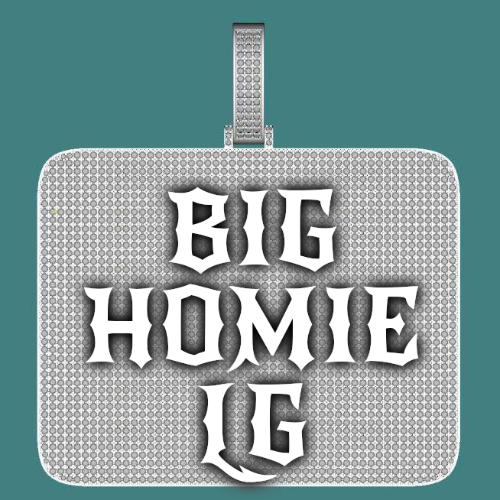 CUSTOM LETTER NECKLACE 3D BIG SQUARE