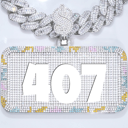 CUSTOM LETTER NECKLACE 3D COLORFUL SQUARE