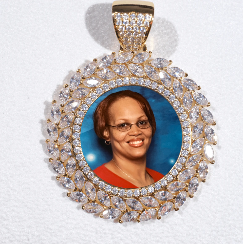 Large 3D Wheat Ear Custom Picture Pendant