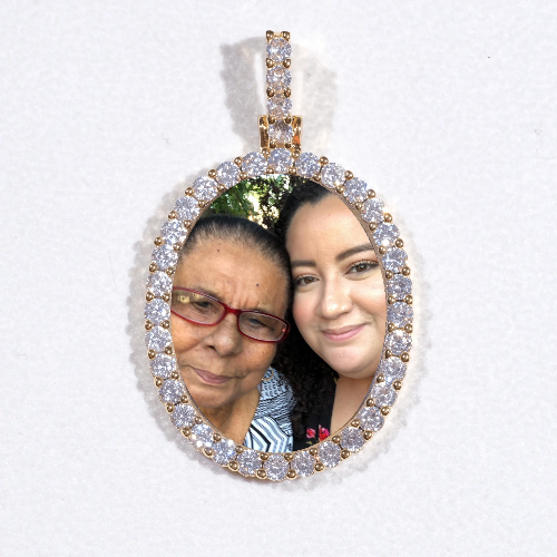 3D Oval Custom Picture Pendant