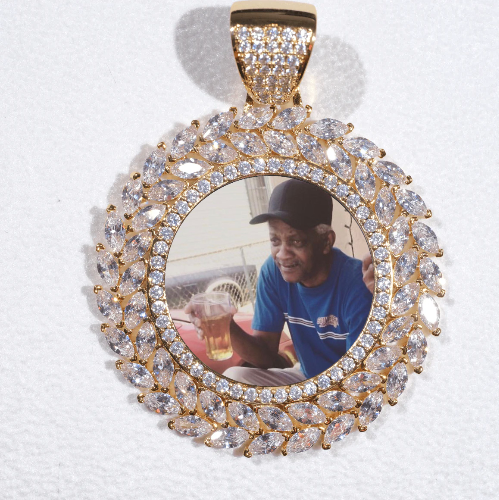 Large 3D Wheat Ear Custom Picture Pendant