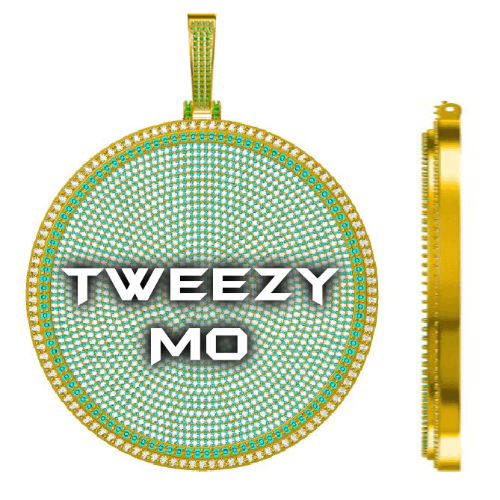 CUSTOM LETTER NECKLACE 3D BIG DISC
