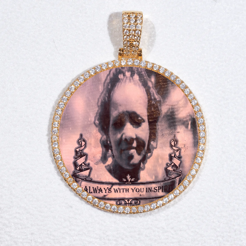 MEDIUM 3D CIRCLE CUSTOM PICTURE PENDANT