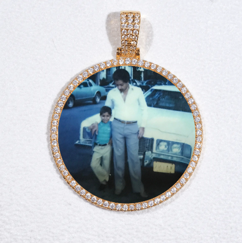 MEDIUM 3D CIRCLE CUSTOM PICTURE PENDANT