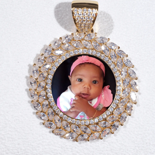 Large 3D Wheat Ear Custom Picture Pendant