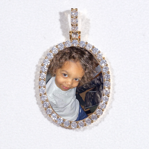 3D Oval Custom Picture Pendant