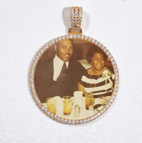 MEDIUM 3D CIRCLE CUSTOM PICTURE PENDANT
