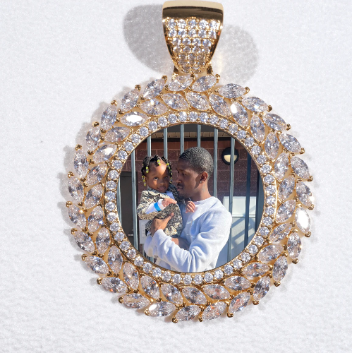 Large 3D Wheat Ear Custom Picture Pendant