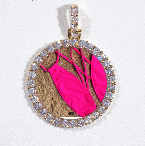 3D CIRCLE CUSTOM PICTURE PENDANT SMALL SIZE