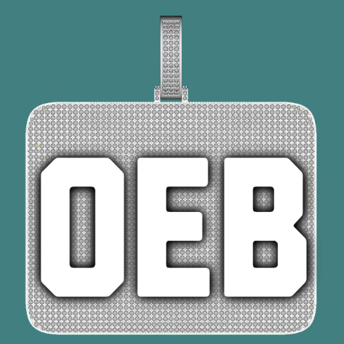 CUSTOM LETTER NECKLACE 3D BIG SQUARE
