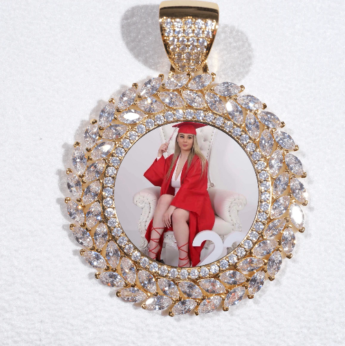 Large 3D Wheat Ear Custom Picture Pendant