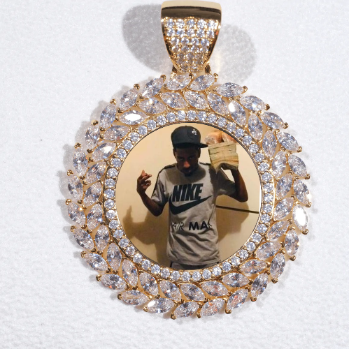 Large 3D Wheat Ear Custom Picture Pendant